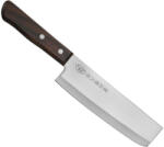Satake Tomoko Nakiri Japán rozsdamentes konyhakés 56 HRC, 16 cm, natúr fa markolat (803-731)