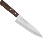 Satake Tomoko Gyuto Japán rozsdamentes szakácskés 56 HRC, 18 cm, natúr fa markolat (803-793)