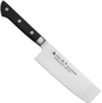 Satake Satoru Nakiri Japán rozsdamentes konyhakés 59 HRC, 16 cm, laminált markolat (803-649)