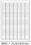 CDRmarket Самозалепващи етикети 25, 4 x 10 mm, 189 етикета, A4, 100 листа (R0ECO.5042A)