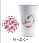 IRIS bádog váza piros pipacs 14, 5x22, 5cm (81052) - bestbyte