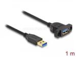 Delock SuperSpeed USB 5 Gbps (USB 3.2 Gen 1) A-típusú USB kábel apa-anya 1 m panel-csatlakozójú (fekete) (DL87855) (DL87855)
