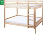 TEMPO KONDELA Emeletes ágy biztonsági akadállyal, 90x200, lucfenyő, BENY - mindigbutor