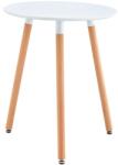 TEMPO KONDELA Étkezőasztal, fehér/bükk, átmérő 60 cm, ELCAN NEW TYP 1 - mindigbutor