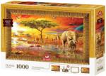 Art Puzzle Комплект пъзел, рамка и лепило Art Puzzle от 1000 части - Кралете на савана (5695)