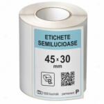 LabelLife Rola etichete autoadezive semilucioase opaque 45x30 mm, adeziv permanent, 1500 etichete rola (ER22R45X30CA)