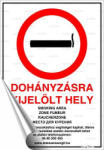  Információs matrica, 21x30 cm, Dohányzásra kijelölt hely (LUIN109) - officemarket