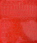  Öntapadós matrica, 2 cm-es, betűlap, piros (LUIN124) - officemarket