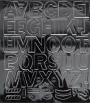  Öntapadós matrica, 3 cm-es, betűlap, fekete (LUIN131) - officemarket