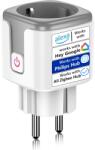 SURFOU Priza SURFOU Zigbee priza cu temporizator inteligent cu contor de curent in casa compatibila cu Philips Hue Alexa Google Home si SmartThings este nece (Zigbee Steckdose 1pcs)