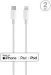 Puro Elektrik Puro Plain Cable for Apple with MFI USB-C - Lightning 2.0 2.4A 2m - White (CAPLTUSBC2MTWHI) - vexio
