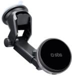 SBS TESUPMAGEXTWIR15W Telescopic Smartphone Holder with Wireless Charger, MagSafe Compatible, for Windshield and Dashboard - Black (TESUPMAGEXTWIR15W) - vexio