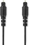 Nedis CAGL25000BK50 optikai audio kábel, TosLink dugó, hossz 5m (CAGL25000BK50)