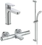Ideal Standard CeraTherm - Set duș cu baterie de lavoar și termostat, 3 jeturi, crom BC985AA (BC985AA)