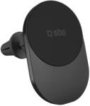 SBS Suport auto telefon SBS TESUPPVENTWIRQI215W, incarcare wireless Qi2 15W, MagSafe, grila ventilatie, negru (TESUPPVENTWIRQI215W)