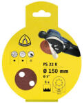Klingspor PS 22 K excenter csiszolópapír tépőzáras GLS 3 P40 150mm (5db/csomag) (KL241649) - hardtools