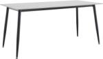TEMPO KONDELA Étkezőasztal, fehér márvány/fekete, 160x80 cm, FLORENC TYP 2 - sprintbutor