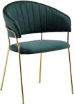 TEMPO KONDELA Design étkezőszék, sötétzöld Velvet szövet/gold króm arany, DASMIN TYP 1 - sprintbutor