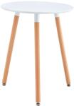 TEMPO KONDELA Étkezőasztal, fehér/bükk, átmérő 60 cm, ELCAN NEW TYP 1 - sprintbutor