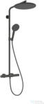 Hansgrohe RAINDANCE ALIVE S Puro Showerpipe 300 1 jet termosztátos zuhanyrendszer, szálcsizszolt fekete króm 24593340 (24593340)