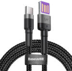 Baseus Cafule USB-A to USB-C adatkábel, töltőkábel, szürke (40W, 5A, 1m, HW Quick Charging, CATKLF-PG1)