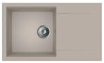 MOFÉM Zenit 78 1B1D Bézs gránit mosogató 1 medence + csepptálca 780x460mm (760012802B2)