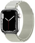 Apple Watch 4-6, SE, SE (2022) (38 / 40 mm) / Watch 7-9 (41 mm) / Watch 10 (42 mm), textíl pótszíj, nylon, állítható, fehér