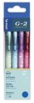Pilot Zseléstoll készlet, 0, 32 mm, nyomógombos, PILOT "G-2 Bubble", kék, 4 különböző minta (PG2449065) - tintasziget