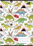 Victoria Füzet, tűzött, A5, vonalas, 32 lap, 1. osztály, COOL BY VICTORIA "Dinosaurus world", "14-32 (ISVFC90) - tintasziget