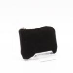 Amnisu fekete velúr egy cipzáras bőr kulcstartó a8019