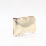 Amnisu hologramos arany egy cipzáras bőr kulcstartó a2002