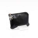 Amnisu fekete lakk egy cipzáras bőr kulcstartó a8002