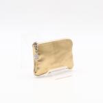 Amnisu arany egy cipzáras bőr kulcstartó a2001