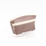 Amnisu cappuccino lakk kettő cipzáras bőr kulcstartó b9007