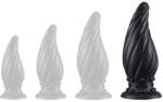DarkSil Plug Spiral Pik XL - spiral alakú, prémium dugó, fekete