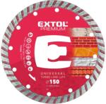Extol Disc de tăiere cu diamant, turbo Long Life - tăiere uscată și umedă, 150 × 22, 2 × 2, 5 mm (108953) Disc de taiere