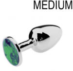  Zöld ékszer fenékdugó - 7 x 3, 4 cm prémium érzékiségért - makelove