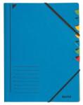 Leitz Gumis mappa, karton, A4, regiszteres, 7 részes, LEITZ, kék - officeland