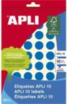 APLI Etikett, 16 mm kör, kézzel írható, színes, APLI, kék, 432 etikett/csomag