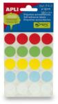 APLI Etikett, 19 mm kör, kézzel írható, színes, APLI, vegyes színek, 100 etikett/csomag - officeland