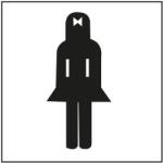 Apli Információs matrica, női mosdó, APLI - officeland