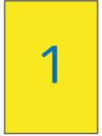APLI Etikett, 210x297 mm, poliészter, időjárásálló, APLI, sárga, 20 etikett/csomag - officeland
