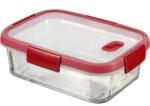 Keter Ételtartó, szögletes, üveg, 0, 9 l, CURVER Smart Cook, piros - officeland