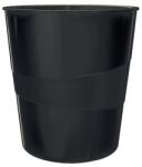 Leitz Papírkosár, 15 liter, LEITZ Wow, fekete
