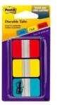 3M Jelölőcímke, műanyag, megerősített, 3x22 lap, 25x38 mm, 3M POSTIT, vegyes - officeland