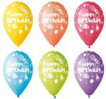  Léggömb, 30 cm, Happy Birthday, bohócos