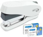 Rapesco Tűzőgép, 24/6-8, 26/6-8, 50 lap, könnyített tűzés, antibakteriális, RAPESCO ECO Luna Less Effort, fehér - officeland