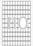 APLI Etikett, 12x18 mm, kerekített sarkú, A5 hordozón, APLI, 1650 etikett/csomag
