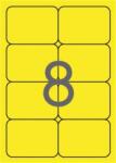 APLI Etikett, 99, 1x67, 7 mm, színes, kerekített sarkú, APLI, neon sárga, 160 etikett/csomag