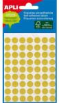APLI Etikett, 8 mm kör, kézzel írható, színes, APLI, sárga, 288 etikett/csomag - officeland